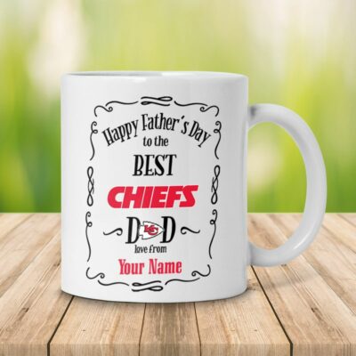 Kansas City Chiefs Happy Father's Day To The Best Dad Mug left side