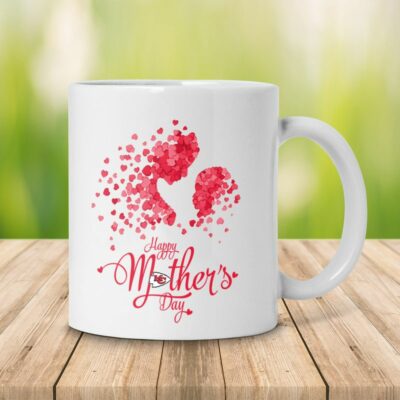 Kansas City Chiefs Happy Mother's Day 2D WHITE Mug left side