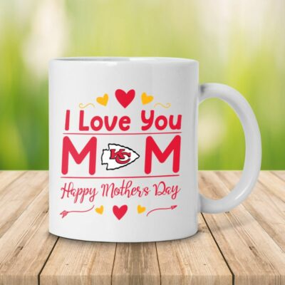 Kansas City Chiefs I Love You Mom Mother's Day Mug left side