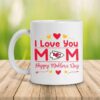 Kansas City Chiefs I Love You Mom Mother's Day Mug right side