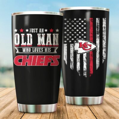 Kansas City Chiefs Just An Old Man Happy Father's Day Tumbler