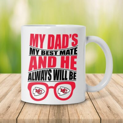 Kansas City Chiefs My Dad's My Best Mate Father's Day Mug left side