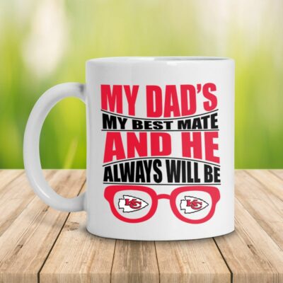 Kansas City Chiefs My Dad's My Best Mate Father's Day Mug right side