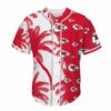 Kansas City Chiefs Palm Tree Pattern Baseball Jersey front