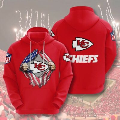 Kansas City Chiefs Patriotic Pride 3D Hoodie