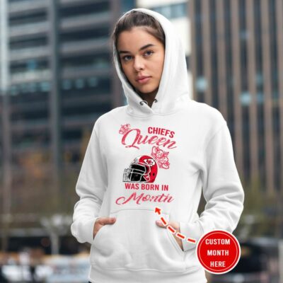 Kansas City Chiefs Queen Was Born In Personalized Month 2D Hoodie