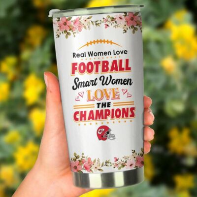 Kansas City Chiefs Real Women Love Football Smart Women Love Tumbler front view