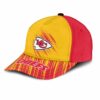 Kansas City Chiefs Scratch Patterns Baseball Cap left side