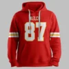 Kansas City Chiefs Travis Kelce 87 Red Hoodie front