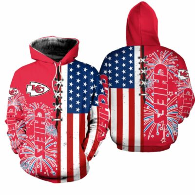 Kansas City Chiefs USA Flag Independence Day Hoodie