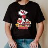 Mickey Mouse Goofy And Donald Duck Kansas City Chiefs 2D T-Shirt Black mockup man