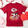 Mickey Mouse Goofy And Donald Duck Kansas City Chiefs 2D T-Shirt red