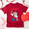 Mickey Mouse Kansas City Chiefs Super Bowl Cup Vince Lombardi Trophy 2D T-Shirt red