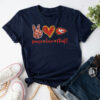 Peace Love Kansas City Chiefs 2D T-Shirt navy