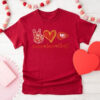 Peace Love Kansas City Chiefs 2D T-Shirt red